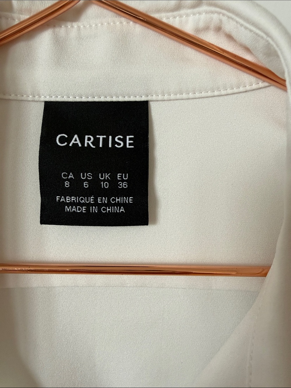 Cartise White Ruffle Sleeve Button-Down Blouse - Picture 4 of 5